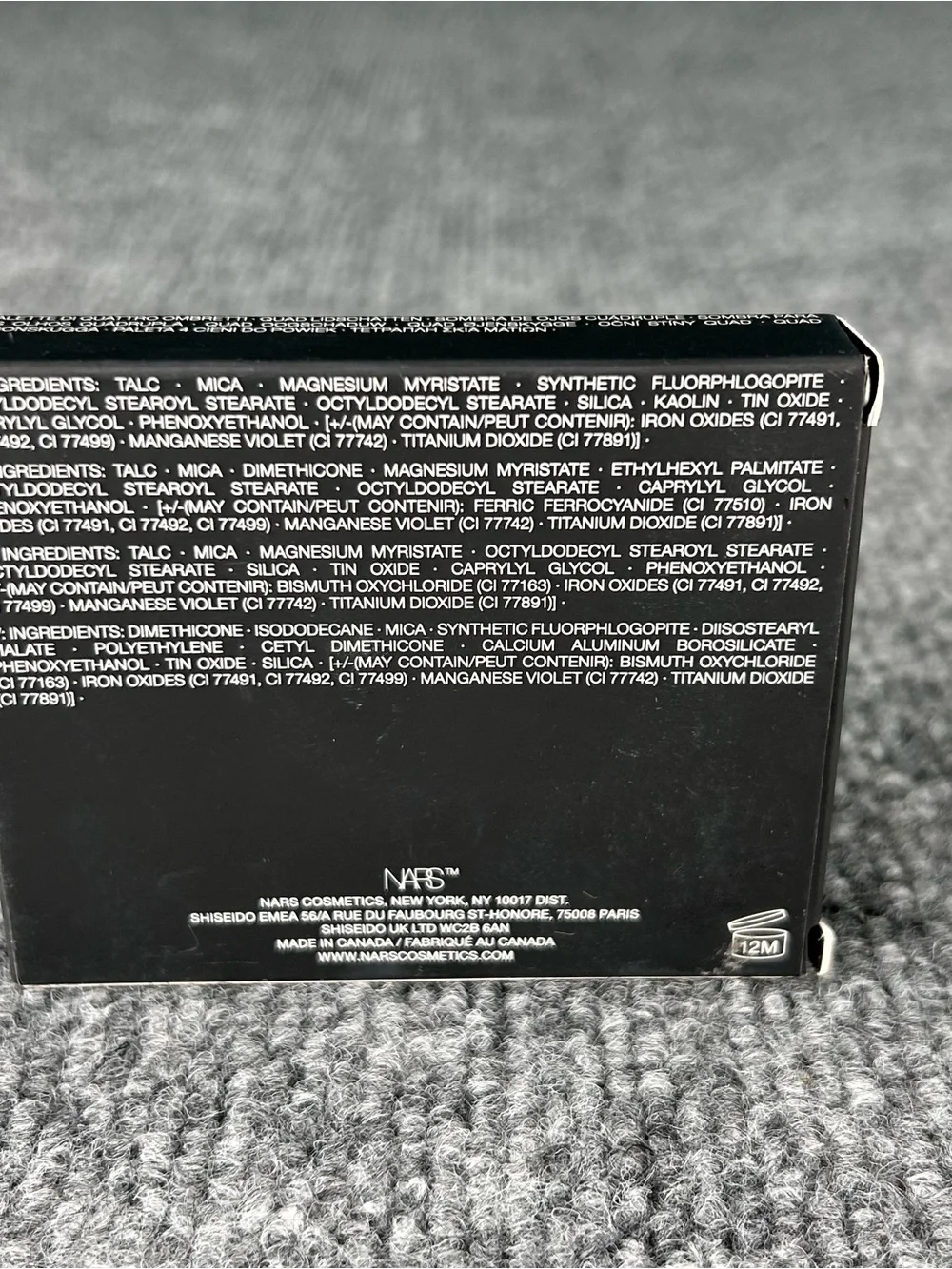 NARS eyeshadow quad